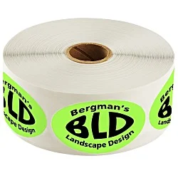 Sticker by the Roll - Oval - 1-1/2" x 2-1/2"