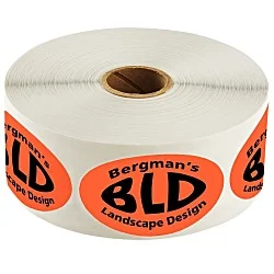 Sticker by the Roll - Oval - 1-1/2" x 2-1/2"