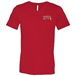 Bella+Canvas V-Neck T-Shirt - Men's - Embroidered