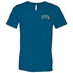 Bella+Canvas V-Neck T-Shirt - Men's - Embroidered