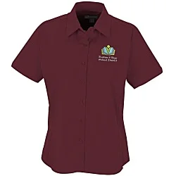 Easy Care Short Sleeve Stretch Poplin Blouse - Ladies'