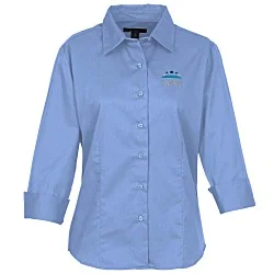 Peached Fine Line Twill Shirt - Ladies'