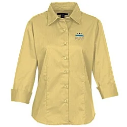 Peached Fine Line Twill Shirt - Ladies'