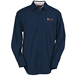 Peached Fine Line Twill Shirt - Men's
