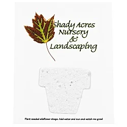 Seeded Paper Shapes Mailer/Postcard - 4" x 5" Flower Pot
