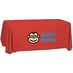 Serged Open-Back Polyester Table Throw - 6' - 24 hr