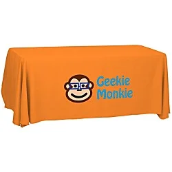 Serged Open-Back Polyester Table Throw - 6' - 24 hr