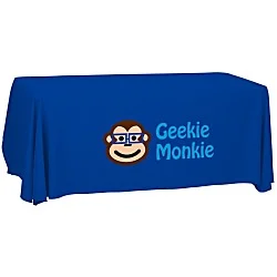 Serged Open-Back Polyester Table Throw - 6' - 24 hr