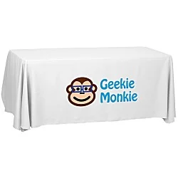 Serged Open-Back Polyester Table Throw - 6' - 24 hr