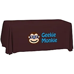 Serged Open-Back Polyester Table Throw - 6' - 24 hr