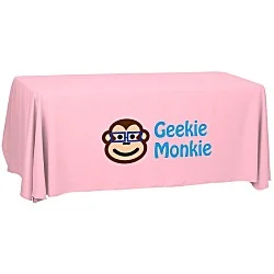 Serged Open-Back Polyester Table Throw - 6' - 24 hr