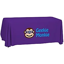 Serged Open-Back Polyester Table Throw - 6' - 24 hr