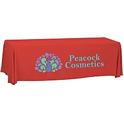 Serged Open-Back Polyester Table Throw - 8' - 24 hr