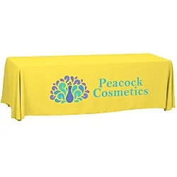 Serged Open-Back Polyester Table Throw - 8' - 24 hr