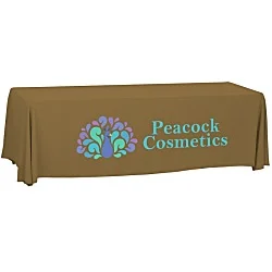 Serged Open-Back Polyester Table Throw - 8' - 24 hr