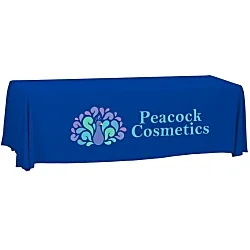 Serged Open-Back Polyester Table Throw - 8' - 24 hr