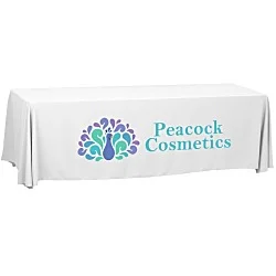 Serged Open-Back Polyester Table Throw - 8' - 24 hr