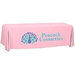 Serged Open-Back Polyester Table Throw - 8' - 24 hr