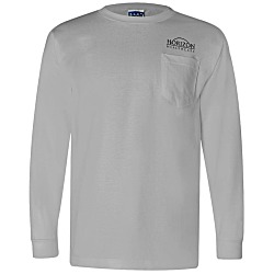 Bayside LS Pocket T-Shirt - Colors