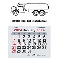 Peel-N-Stick Calendar - Propane Truck