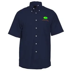 Soil Release Button Down SS Poplin Shirt - Men's