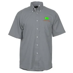 Soil Release Button Down SS Poplin Shirt - Men's