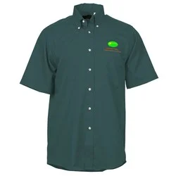 Soil Release Button Down SS Poplin Shirt - Men's