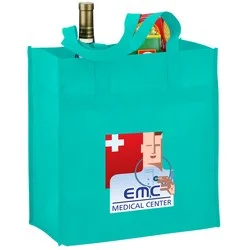 Polypropylene Reusable Grocery Bag - 14" x 13" - Full Color
