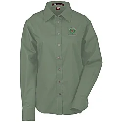 Harriton Twill Shirt with Stain Release - Ladies'