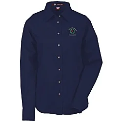 Harriton Twill Shirt with Stain Release - Ladies'