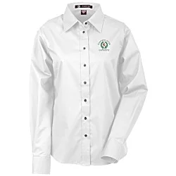 Harriton Twill Shirt with Stain Release - Ladies'