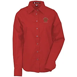 Harriton Twill Shirt with Stain Release - Ladies'