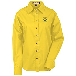 Harriton Twill Shirt with Stain Release - Ladies'