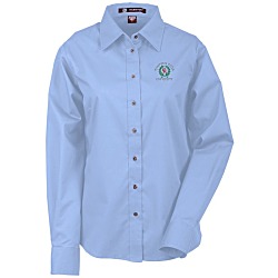 Harriton Twill Shirt with Stain Release - Ladies'