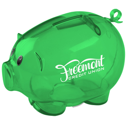 Action Piggy Bank - Translucent