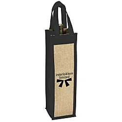 Jute Wine Bottle Gift Tote - 24 hr