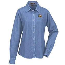 Washed Denim Long Sleeve Shirt - Ladies'