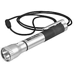 Flashlight with Pen and Lanyard