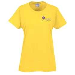 Gildan 5.3 oz. Cotton T-Shirt - Ladies' - Embroidered