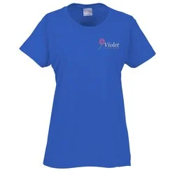 Gildan 5.3 oz. Cotton T-Shirt - Ladies' - Embroidered