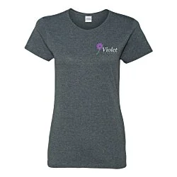 Gildan 5.3 oz. Cotton T-Shirt - Ladies' - Embroidered