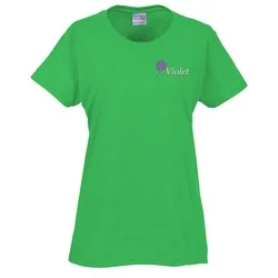 Gildan 5.3 oz. Cotton T-Shirt - Ladies' - Embroidered