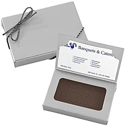 Business Card Chocolate Treat - Happy Holidays