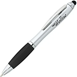 Curvy Stylus Twist Pen - Silver