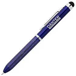 Chevron Dual Ink Stylus Metal Pen