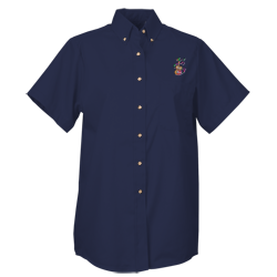 Soil Release Button Down SS Poplin Shirt - Ladies' - 24 hr