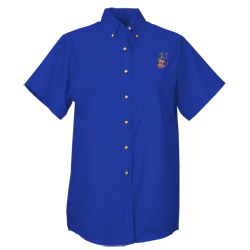 Soil Release Button Down SS Poplin Shirt - Ladies' - 24 hr