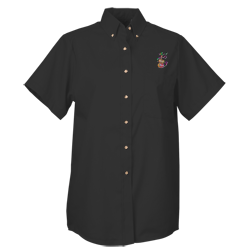 Soil Release Button Down SS Poplin Shirt - Ladies' - 24 hr