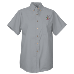 Soil Release Button Down SS Poplin Shirt - Ladies' - 24 hr