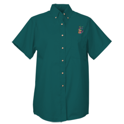 Soil Release Button Down SS Poplin Shirt - Ladies' - 24 hr